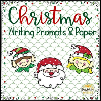 Preview of Christmas Holiday Writing Prompts and Writing Paper