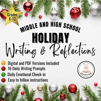 Preview of Christmas Holiday Writing Prompts For Middle and High School
