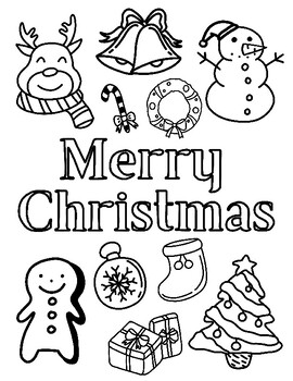Christmas/Holiday coloring freebie by Little and Spedtacular | TPT