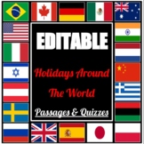 Christmas (Holidays) Around The World Reading Passages & Q