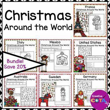 Preview of Christmas Holidays Around the World Activities and Worksheets Bundle