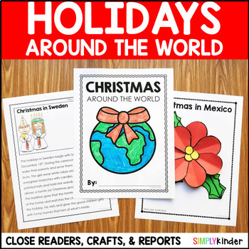 Preview of Holidays & Christmas Around The World Research Project & Crafts for Kindergarten