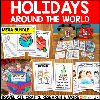 Preview of Holidays & Christmas Around the World Crafts, Research, Passport & More Bundle