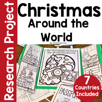 Preview of Christmas Around the World Research Project With World Passport & Craft Activity