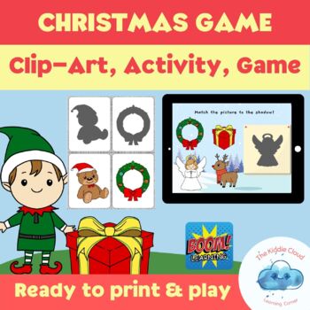 Christmas / Holidays Clip-art │Shadow Matching Activity & Game | TpT