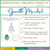 Christmas Holidays Growth Mindset -printable worksheets & 