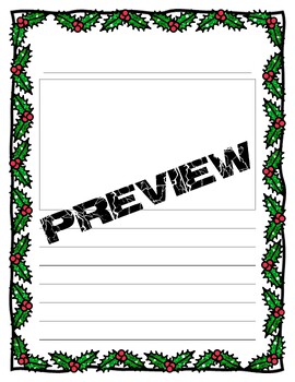 Christmas Writing Paper With Decorative Borders