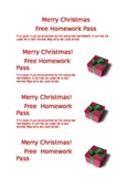 Christmas Homework Pass