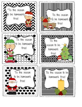 Christmas Homework Passes By Mrshildebrand 