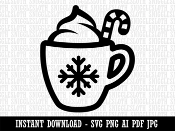 Christmas Hot Cocoa Clipart Instant Digital Download AI PDF SVG PNG JPG ...