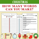 Christmas How Many Words Can You Make? Anagram Worksheets 
