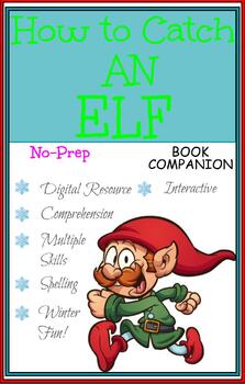 Preview of Christmas How to Catch an Elf Book Companion Reading Task Cards