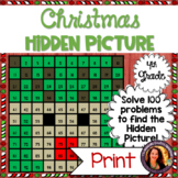 Christmas Hundred Chart Hidden Picture