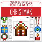 Christmas Hundred Charts Math Mystery Pictures: Place valu