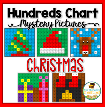 Preview of Christmas Math - Hundreds Chart Mystery Pictures