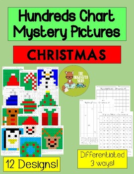 Preview of Christmas - Hundreds Chart Mystery Pictures