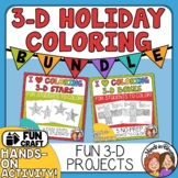 Christmas I Heart Coloring Bundle 3D Stars and Boxes