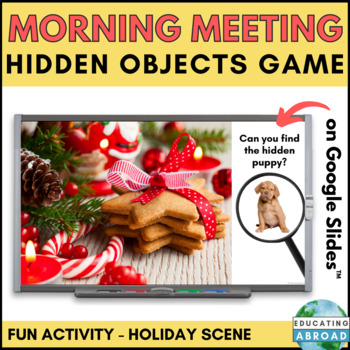 Preview of Christmas I Spy Morning Meeting Activity | Holiday Party Game on Google Slides™