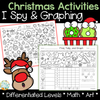 Preview of Christmas I Spy and Graphing