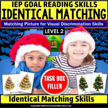 Preview of Christmas IDENTICAL MATCHING Task Box Filler for Special Education