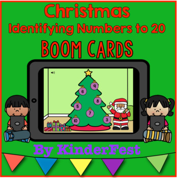 Preview of Christmas Identifying Numbers to 20 Boom Cards - FREEBIE!