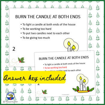 Christmas Idioms PowerPoint Interactive Quiz by HappyEdugator | TpT