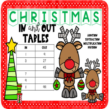 Preview of In and Out Tables | Christmas Activity | Task Cards | Digital Boom Cards