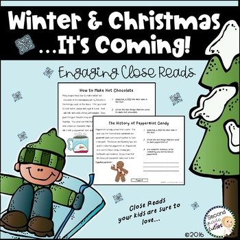 Preview of Christmas Informational Close Reading and Math Fun!