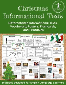 Preview of Christmas Informational Texts, posters, flashcards, and printables