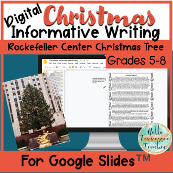 Preview of Christmas Informational Writing Activity for Google Slides™ for Middle Grades