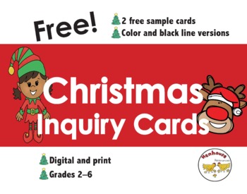 Preview of Christmas Inquiry Cards Freebie Sample