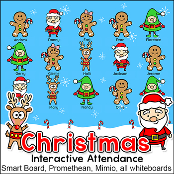 Preview of Christmas Activities Smart Board Attendance & Lunch Count for All Whiteboards