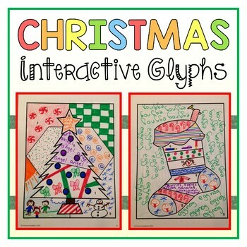 Preview of Christmas Interactive Glyphs | Art + Writing Activities