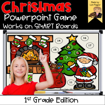Preview of Christmas Interactive Powerpoint Math Game- First Grade Edition