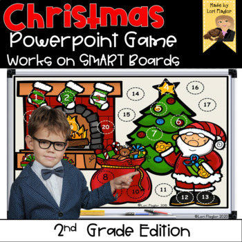 Preview of Christmas Interactive Powerpoint Math Game- Second Grade Edition