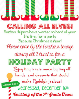 Preview of Christmas Party Invitation, Editable