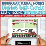 Christmas Irregular Plurals Digital BOOM Cards | Irregular