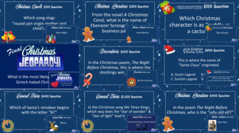 Christmas Jeopardy by Handy Teaching Tools | Teachers Pay Teachers