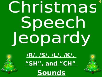 Preview of Christmas Speech Jeopardy PowerPoint