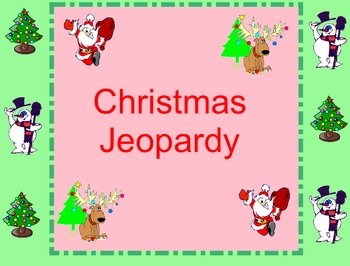 Preview of Christmas Jeopardy Smartboard Language Arts Lesson