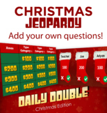 Christmas Jeopardy Trivia PowerPoint Game - (Score, Timer,