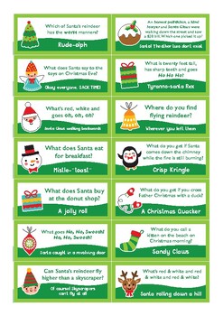 Christmas Jokes (A2) by No Stress Teach | TPT