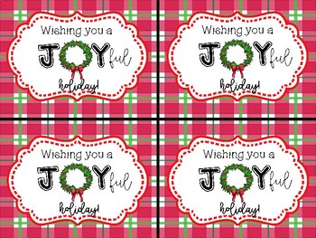 Christmas Joy Candy Tag by Michelle Little | Teachers Pay Teachers