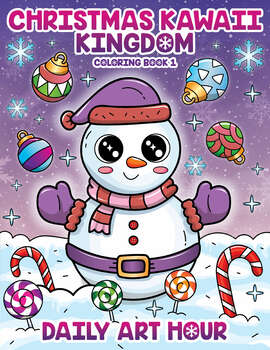 Preview of Christmas Kawaii Kingdom 1: Christmas Coloring Pages, Holiday Craft Activity!