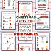 Christmas Kids Activities | K-2 | Math Writing Drawing Mat