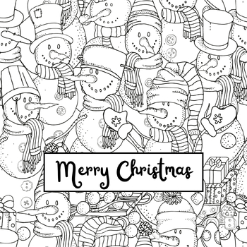 Preview of Christmas Kids Coloring Booklet : Decorations And More!