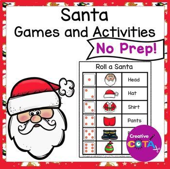 Preview of Christmas Occupational Therapy Math Center Dice Activity Roll Color & Draw