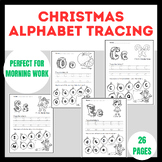 Christmas Kindergarten Alphabet Tracing