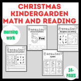 Christmas Kindergarten Math and Reading Packet