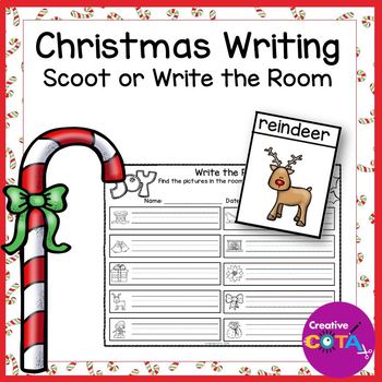 Preview of Occupational Therapy Christmas Writing Center Activities Write the Room